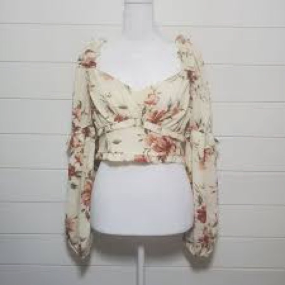 Privy cropped floral boho top - Picture 2 of 3